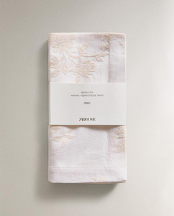 ZARA HOME ЖАККАРДОВАЯ САЛФЕТКАУ (УПАКОВКА ИЗ 2 ШТУК), БЕЖЕВЫЙ