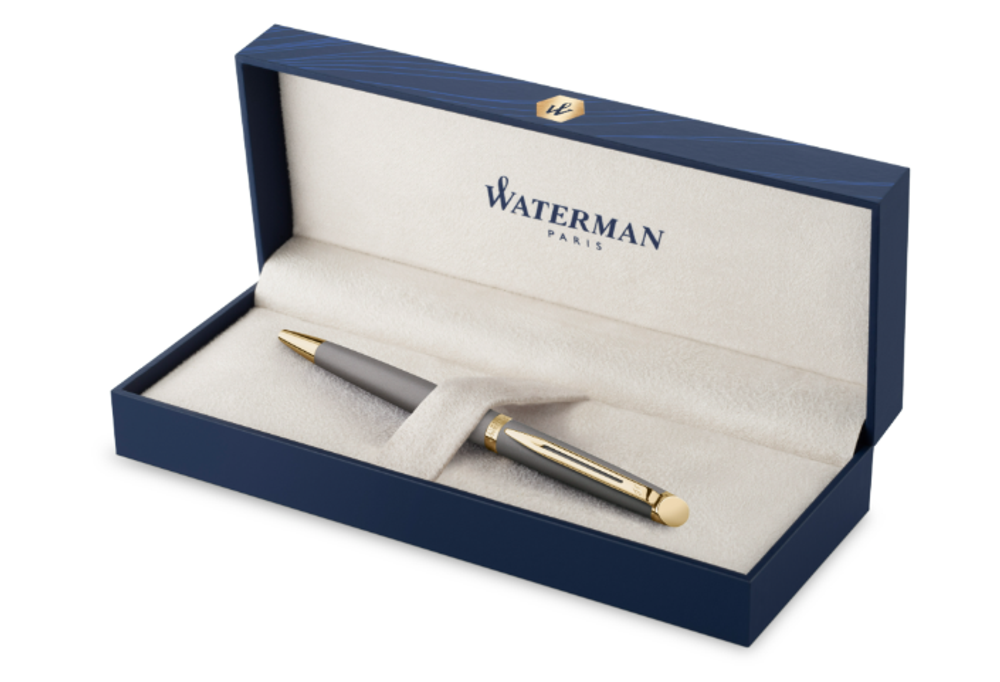 Waterman Hemisphere Metallic Grey Lacquer GT ручка шариковая, 1,0мм, подарочная упаковка