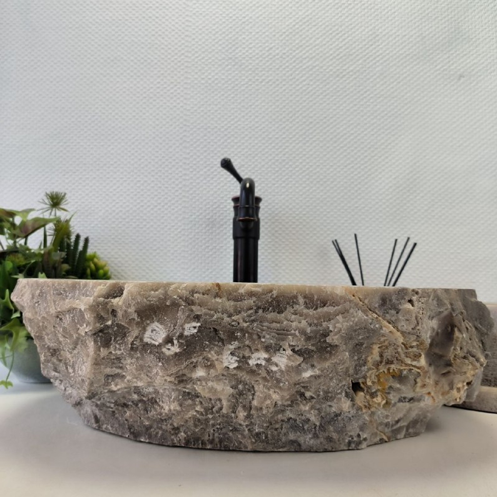 Раковина из оникса Erozy Grey EO-02261 52x39x15 см