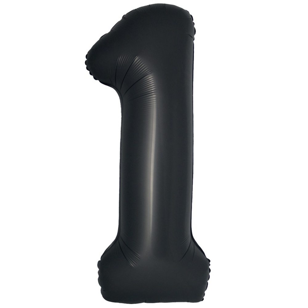 Цифры 102 см "Черные сатиновые" слим (slim)