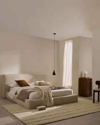 Кровать Blok бежевая со съемными чехлами под матрас 180х200 см