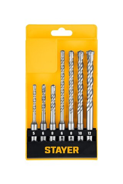 STAYER HERCULES-4Х 7шт набор буров SDS-plus (29290-H7)