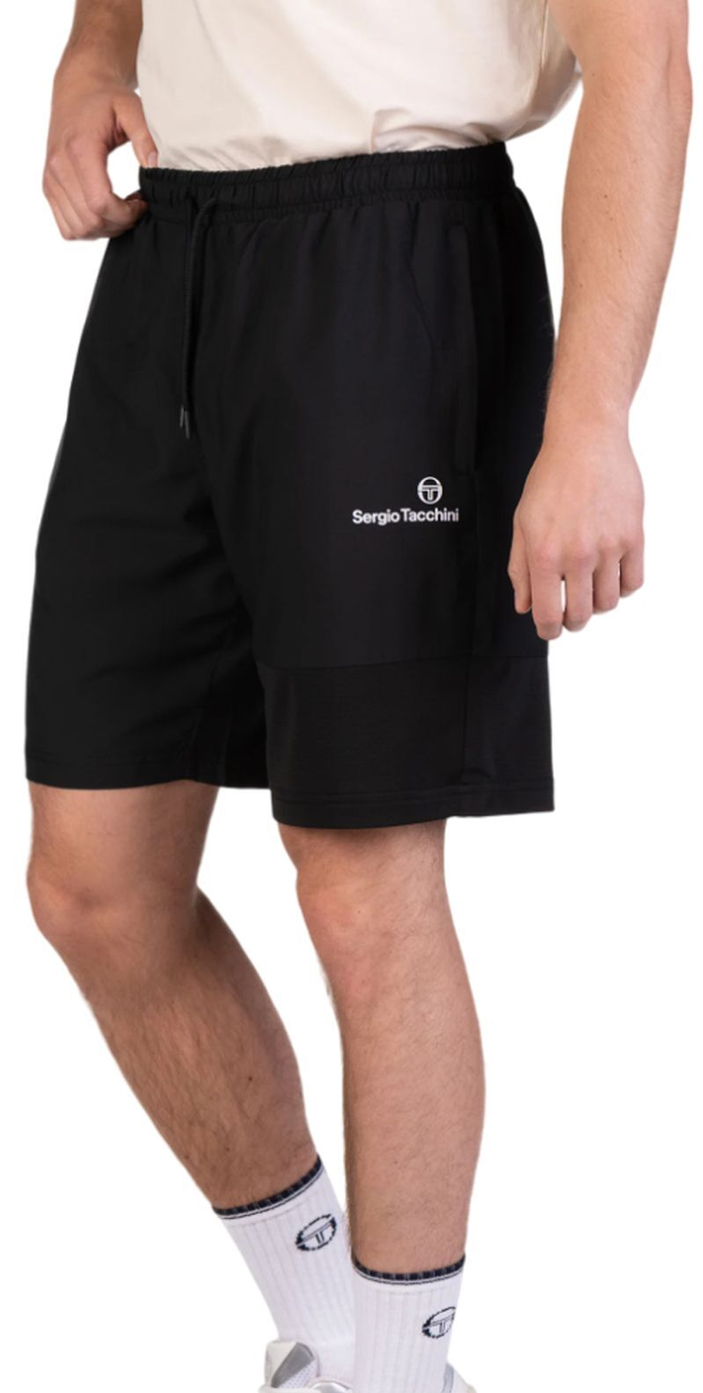 Мужские теннисные шорты Sergio Tacchini Specchio Bermuda Shorts - черный