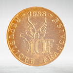 France, 10 Francs 1988 - 100th Anniversary of birth of Roland Garros (1888-1988), VF