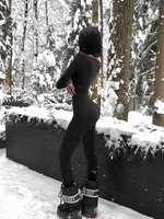 black long sleeve catsuit