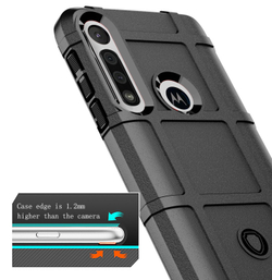 Чехол для Motorola Moto G8 Play (One Macro) цвет Black (черный), серия Armor от Caseport