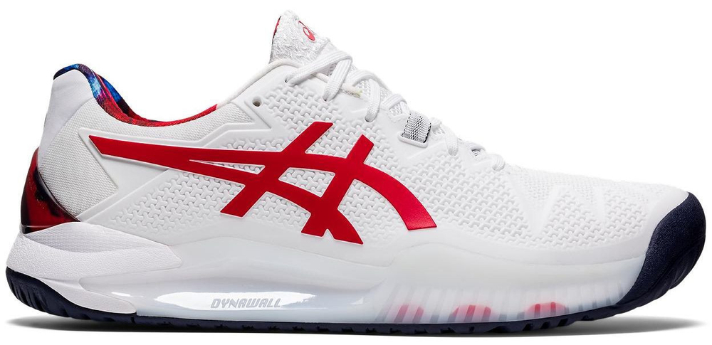 Мужские кроссовки теннисные Asics Gel-Resolution 8 L. E. - white/classic red