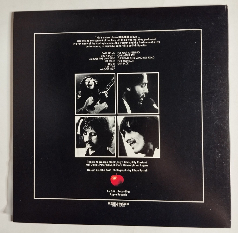 Винтажная виниловая пластинка LP The Beatles Let It Be (Japan 1976) (No Obi) Gatefold