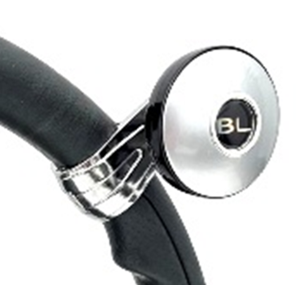 Ручка (лентяйка) на руль черная "YC-142-SL серебристый