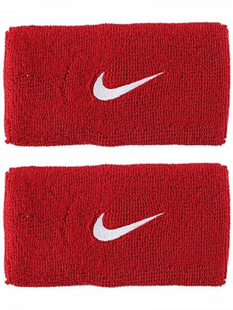 Напульсник теннисный Nike Swoosh Double-Wide Wristbands - varsity red/white