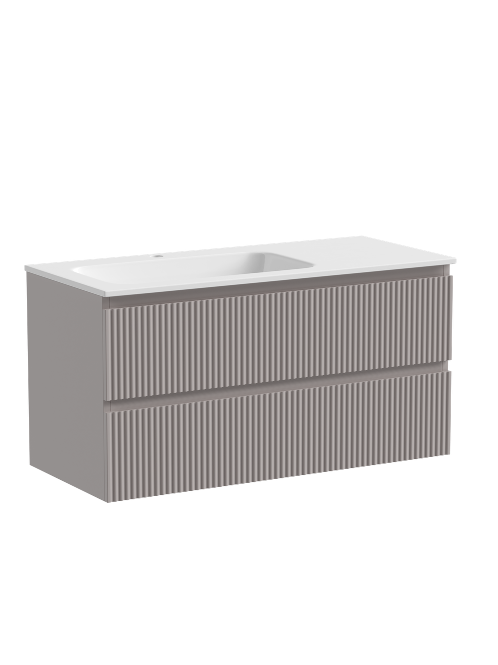 Тумба с раковиной Sancos Snob R 100 см SNR100LSM левая, doha soft