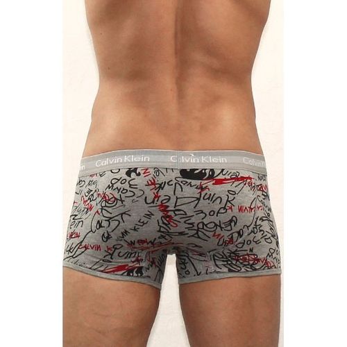 Мужские трусы боксеры серые Calvin Klein 365 print  Grey Signature