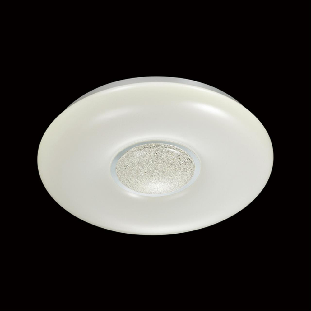 2074/DL PALE SN 000 Светильник пластик/белый/хром/прозрачный LED 48Вт 3000-6300K D410 IP43 пульт ДУ LAZANA