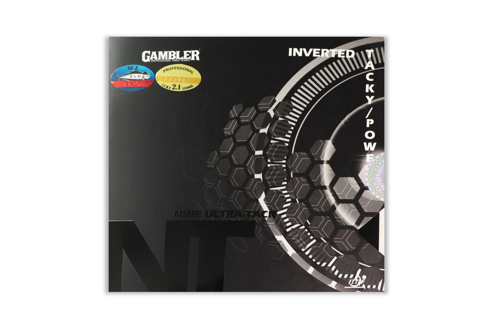 Накладка для ракетки GAMBLER NINE ULTRA TACK 2.1MM BLACK фото №1