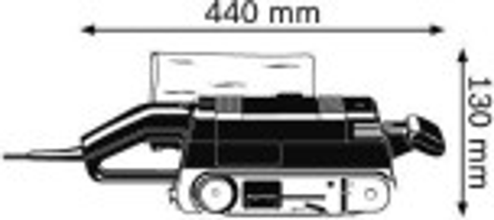Шлифмашина ленточная сетевая BOSCH GBS  75 AE  0601274708 Графитовая плита, мешок, шлифлента