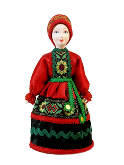 Кукла коллекционная Девочка в праздничном русском костюме