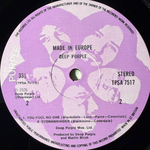 Deep Purple ‎– Made In Europe (Англия 1976г.)