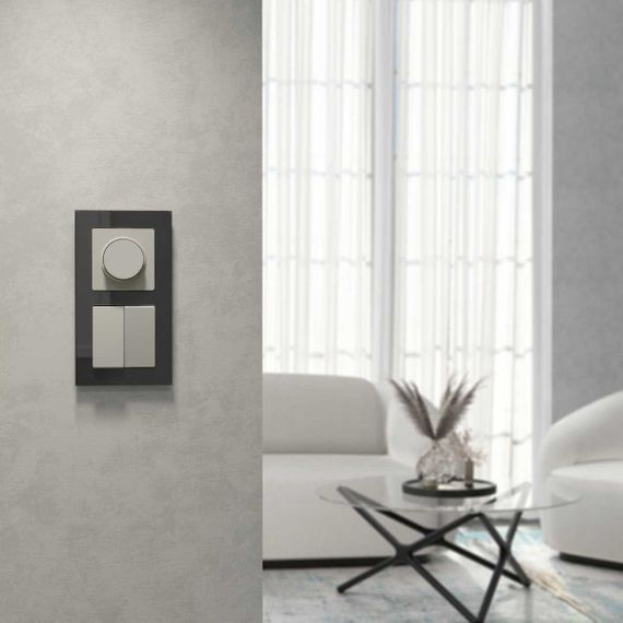 Выключатель двухклавишный проходной (дымчатый) W1222004/ a069458