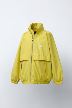 ZARA ЛЕГКАЯ КУРТКА WATER REPELLENT, ЛАЙМОВЫЙ
