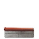 Парапет полимеркомпозитный Monblan 130мм (0,5 кирпич) красный