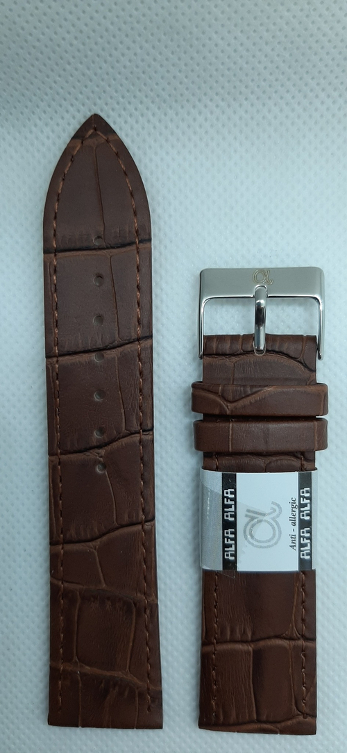 РЕМЕНЬ КОЖАНЫЙ 20мм КОРИЧНЕВЫЙ(1307.20.2)