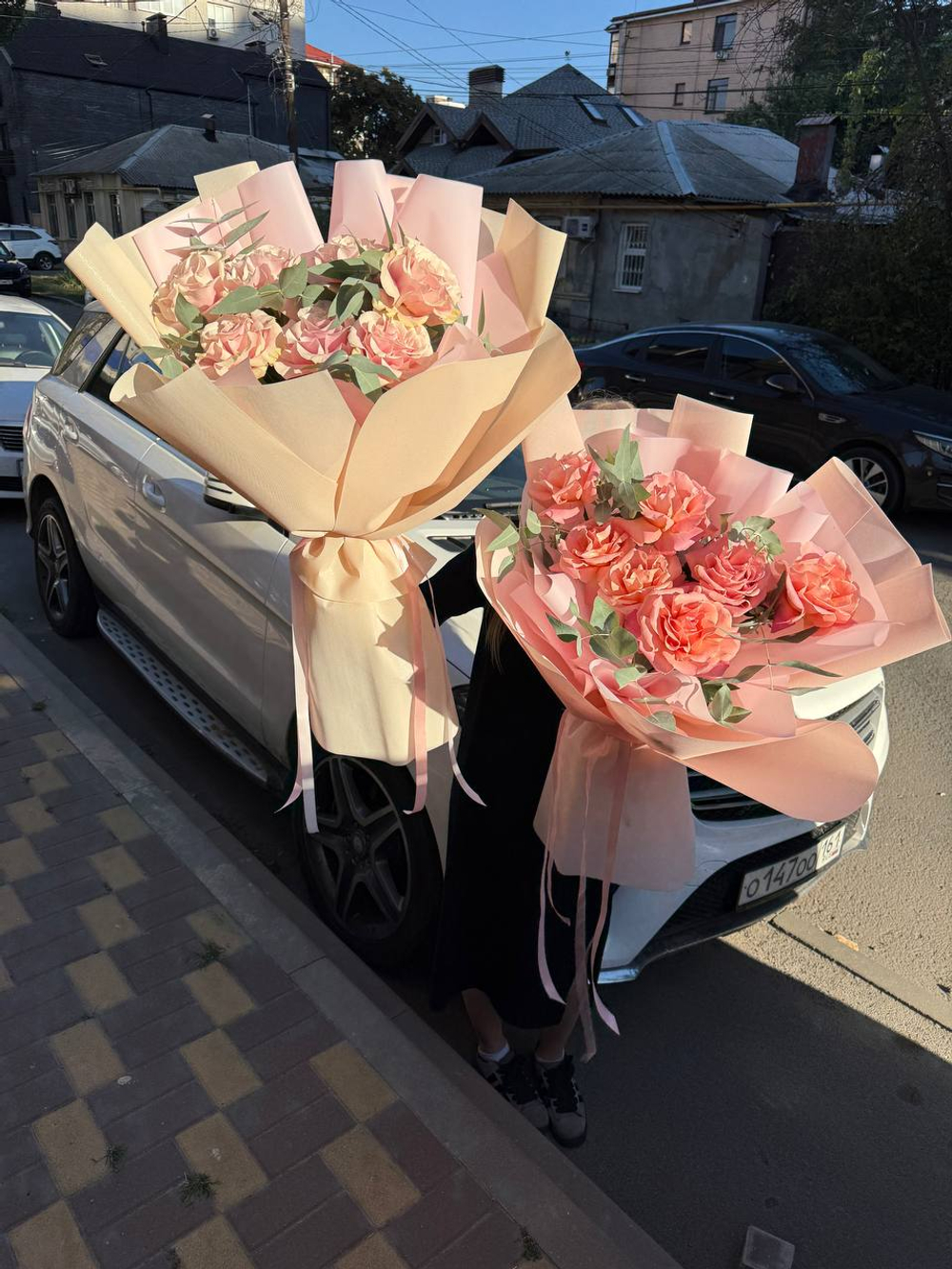 Букет розовых французких роз