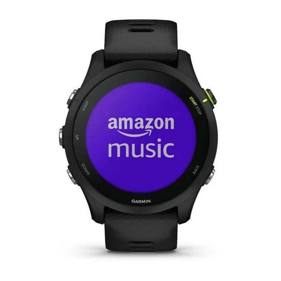 Умные часы Garmin FORERUNNER 255 Music с черным ремешком