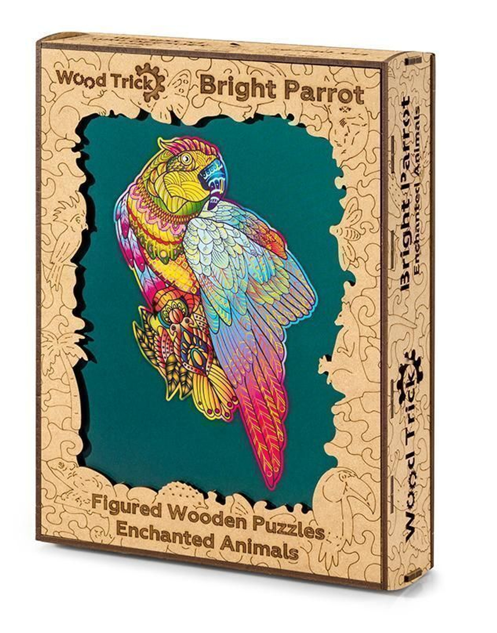 Деревянный пазл Wood Trick Яркий Попугай (35x20 см)