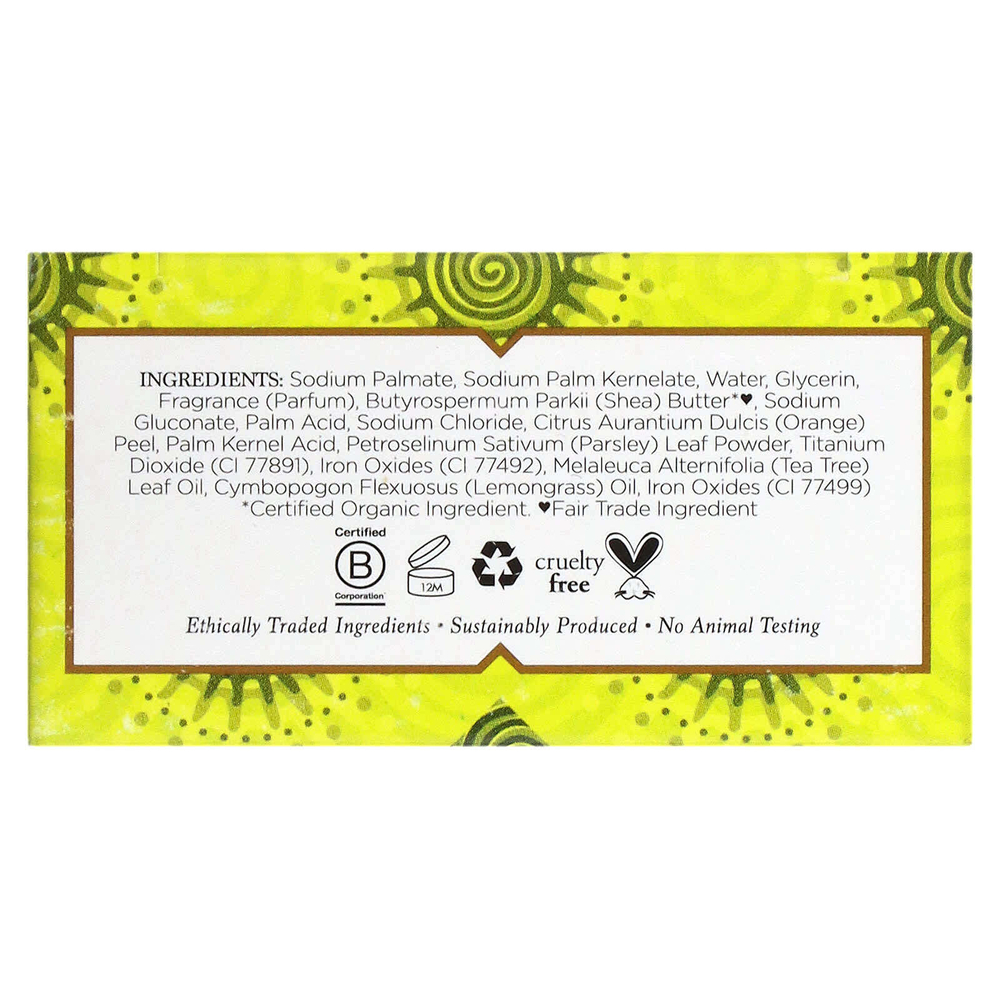 Nubian Heritage, Кусковое мыло с лемонграссом и чайным деревом, 142 г (5 унций)