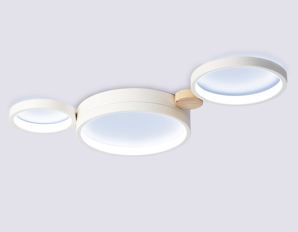 Настенно-потолочный светодиодный светильник с пультом FL4812/3 WH белый 3000K-6400K 45W 620*290*55 (ПДУ ИК)