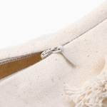 Наволочка декоративная  бохо 45*45 см, молочный, 100% хлопок