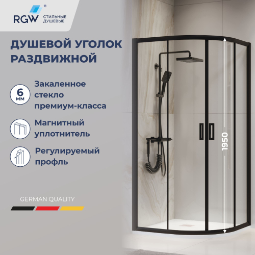 Душевой уголок RGW PA-52B (Прозрачное, 1000x1000)