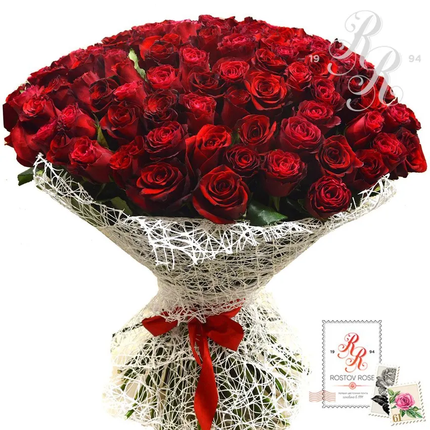 Букет 51 красная роза (Эквадор)