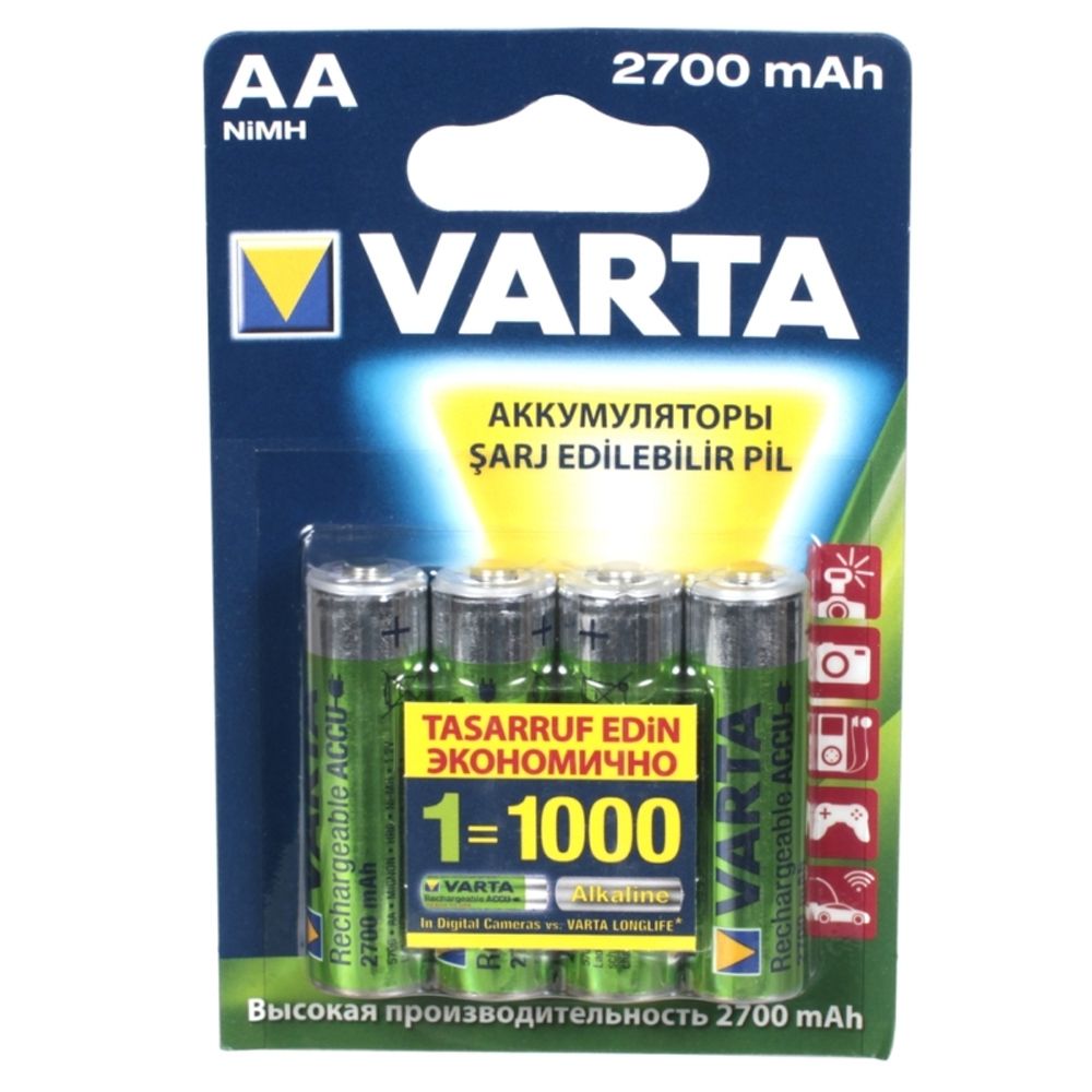 5706 Аккумулятор к-т2 VARTA AA R2U 2700mAh 1/10/50