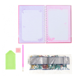 Блокнот детский Basir, формат А5, серия "Бабочка" с алмазной мозаикой, 21*14.5 см, 80 листов, ассорти