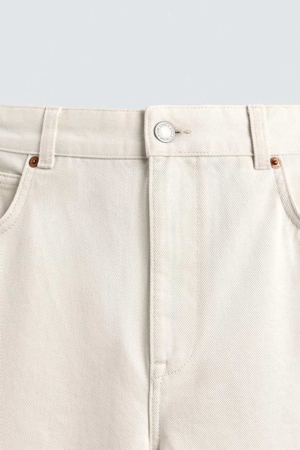 ZARA HARRY LAMBERT X DISNEY ДЖИНСЫ КЛЕШ, ЖЕЛТОВАТО-БЕЛЫЙ