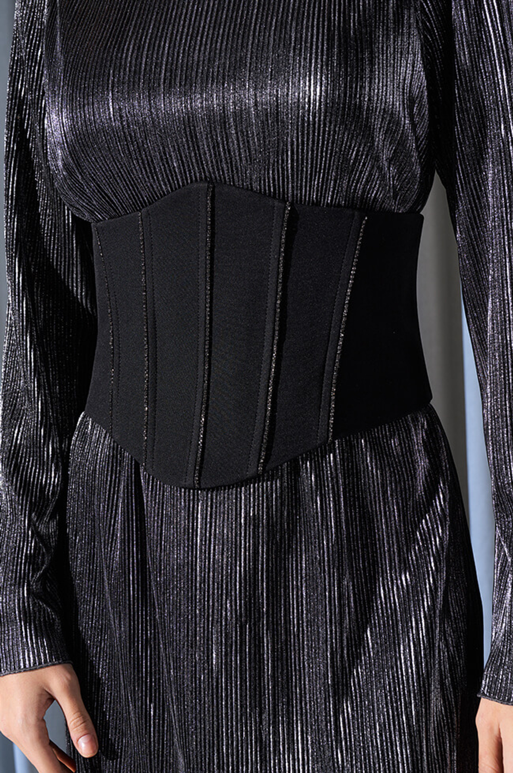 51510 Платье женское (серебристо-черный)