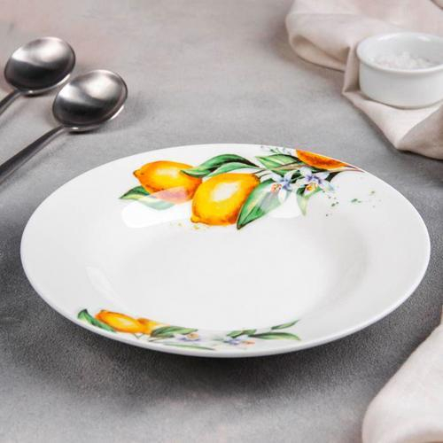 Тарелка суповая Лимон 20*3,4см 4826251 уценка