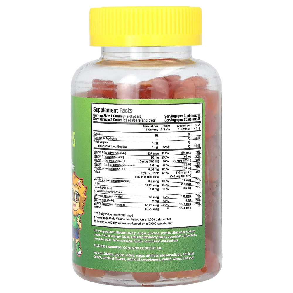 Noor Vitamins, жевательные мармеладки для детей, комплекс, 90 жевательных конфет