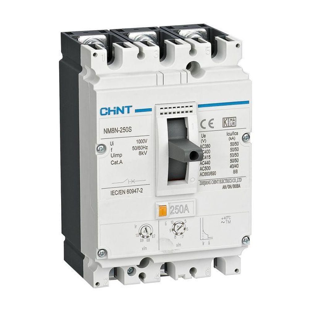Выключатель автоматический защиты двигателя 3п 160А 100кА NM8N-250H M (R) CHINT 271440