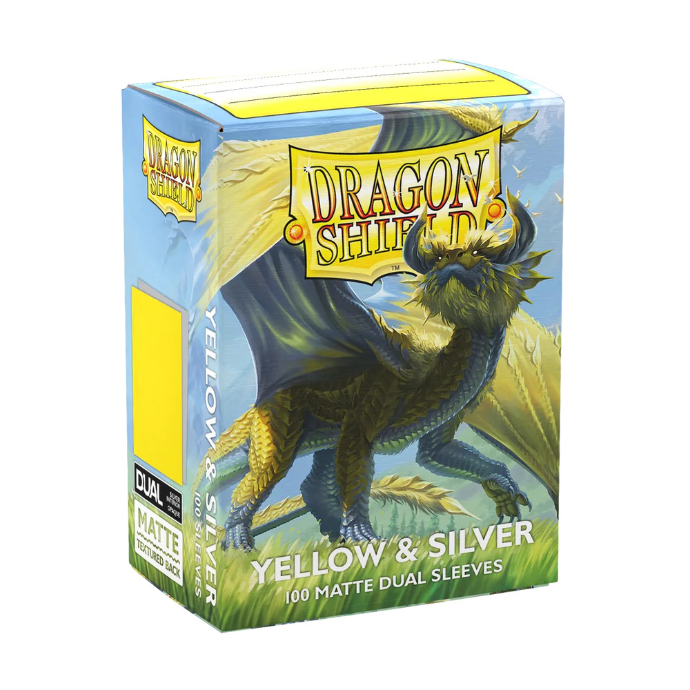 Протекторы Dragon Shield Dual Matte Yellow & Silver