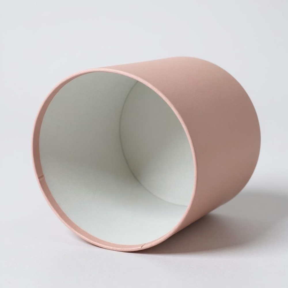 Шляпная коробка без крышки и лент 24х25 см Цвет; Нежно розовый.