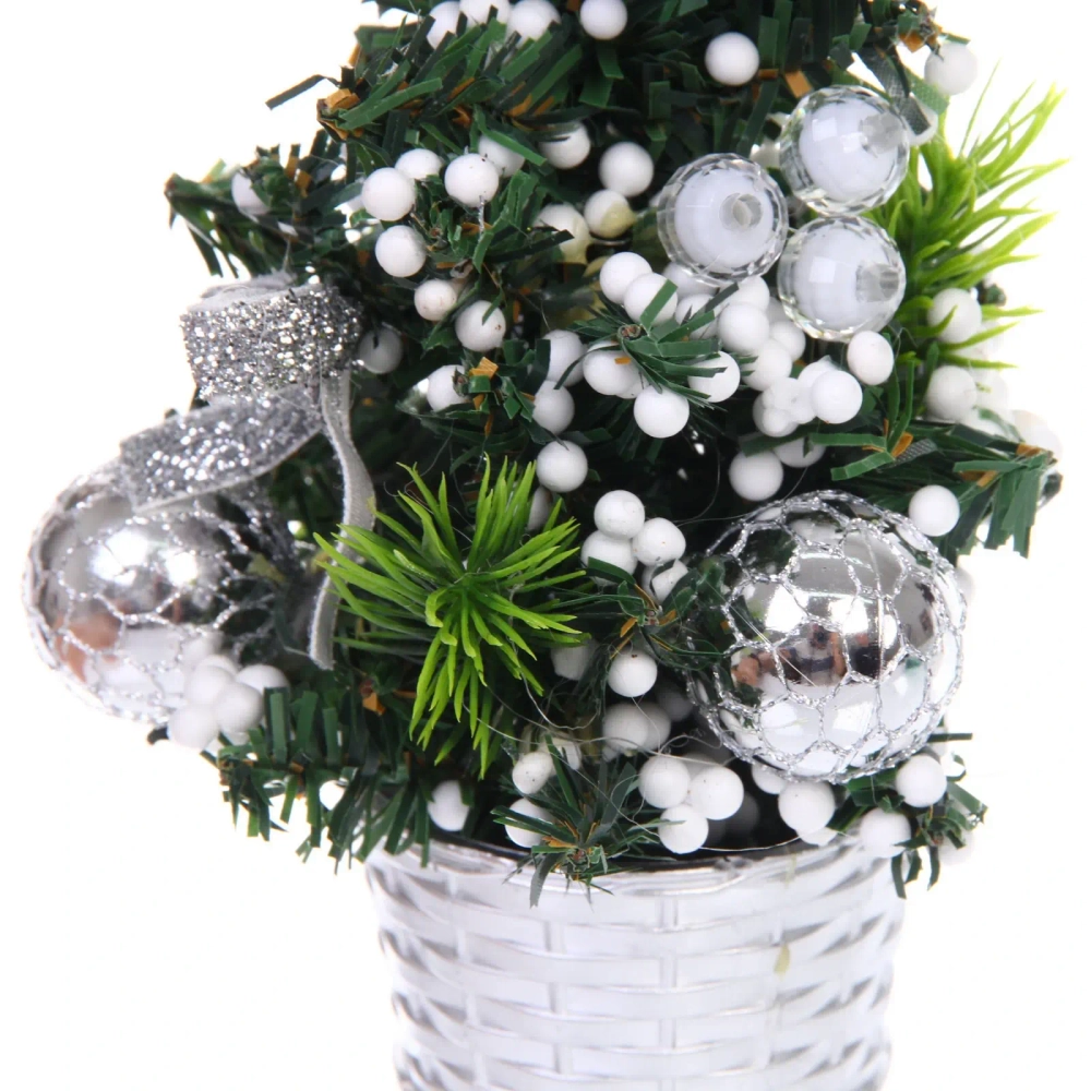 Елка в горшке «Волшебная красавица» 20 см, Серебро