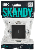 SKANDY Выключатель 1-клавишный проходной с индикацией 10А SK-V08G графит IEK