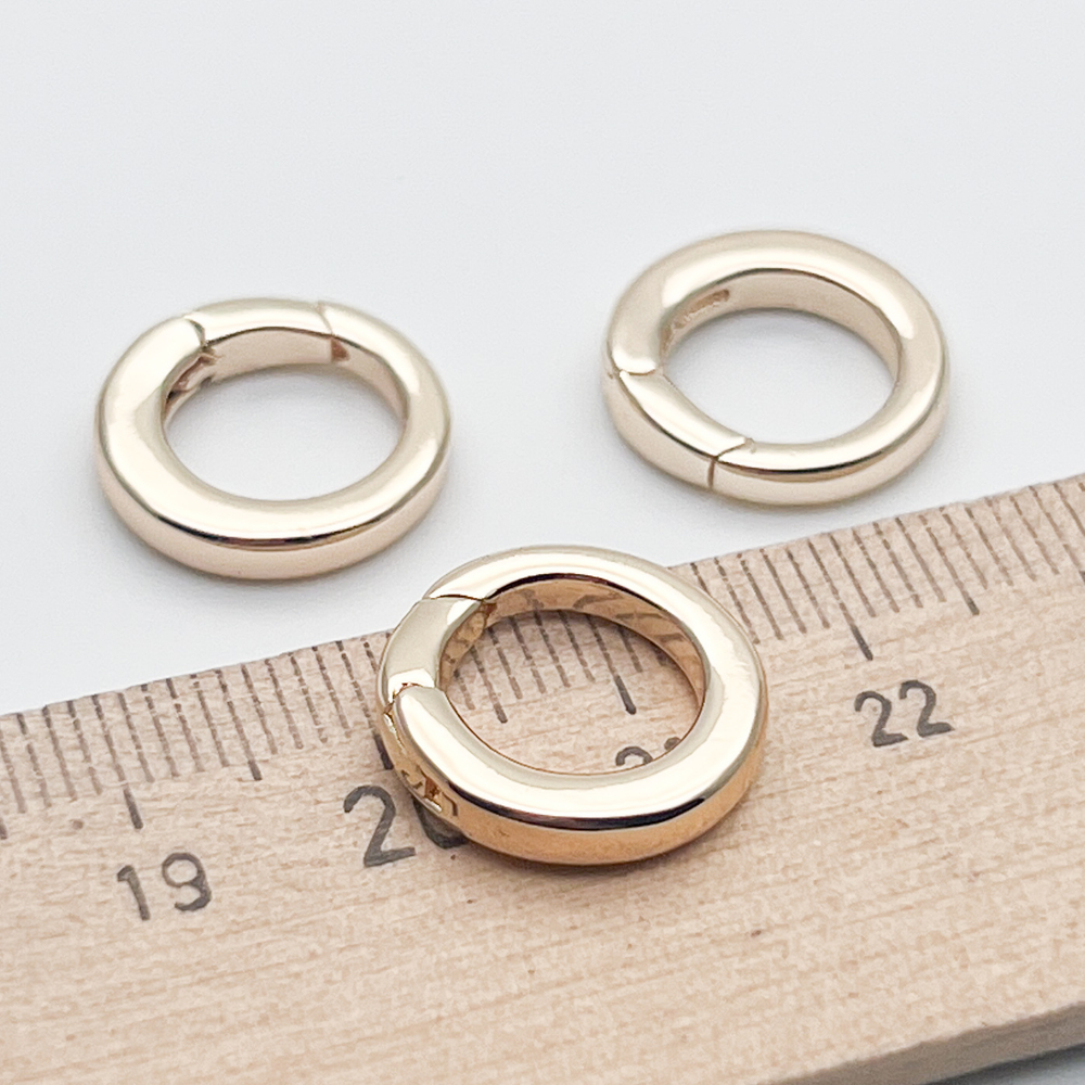 Замок-кольцо, цвет золото, размер 15 мм, цена за 1 шт
