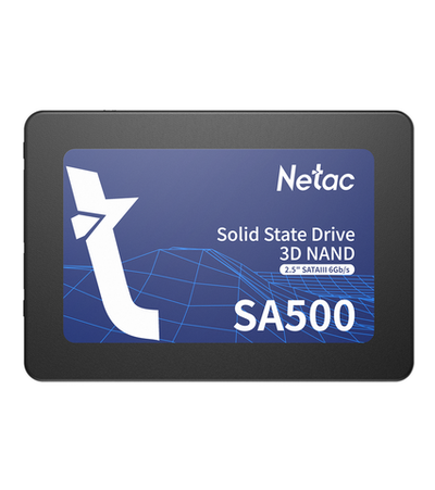 Ssd накопитель Netac SSD SA500 960GB 2.5 SATAIII 3D NAND, R/W up to 530/475MB/s, TBW 480TB, 3y wty