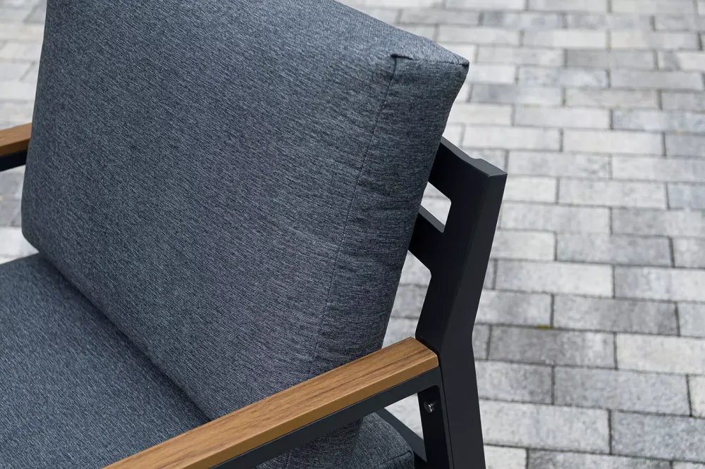 "Камелия" лаунж-зона 4-местная из алюминия, цвет темно-серый