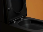 Унитаз напольный Ceramica Nova Metropol CN4001TMB черный матовый, с крышкой микролифт, с бачком, безободковый, слив-торнадо