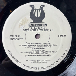Винтажная виниловая пластинка LP Etta Jones Save Your Love For Me (USA 1981)