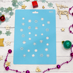 Трафарет новогодний №3 Маленькие снежинки